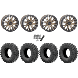 EFX MotoRavage 30x10-15 (8ply) Radial Tires on System 3 Offroad SB-4 Bronze Beadlock Wheels