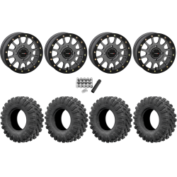 EFX MotoRavage 30x10-15 (8ply) Radial Tires on System 3 Offroad SB-5 Gunmetal Grey Beadlock Wheels