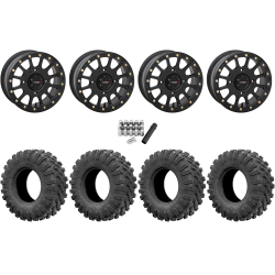 EFX MotoRavage 30x10-15 (8ply) Radial Tires on System 3 Offroad SB-5 Matte Black Beadlock Wheels