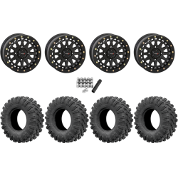 EFX MotoRavage 30x10-15 (8ply) Radial Tires on System 3 Offroad SB-6 Matte Black Beadlock Wheels