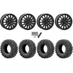 EFX MotoRavage 30x10-15 (8ply) Radial Tires on System 3 Offroad SB-8 Matte Black Beadlock Wheels