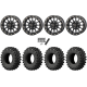 EFX MotoRavage XL 35x10-15 (8ply) Radial Tires on Frontline 223 Matte Black Beadlock Wheels