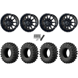 EFX MotoRavage XL 37x10-15 (8ply) Radial Tires on Frontline 762 Gloss Black Wheels