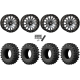 EFX MotoRavage XL 37x10-15 (8ply) Radial Tires on High Lifter HL25 Dark Tint Grey Wheels