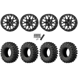 EFX MotoRavage XL 32x10-15 (8ply) Radial Tires on ITP Hurricane Satin Black Wheels