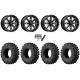 EFX MotoRavage XL 32x10-15 (8ply) Radial Tires on MSA M41 Boxer Gloss Black Milled Wheels