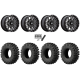 EFX MotoRavage XL 32x10-15 (8ply) Radial Tires on MSA M45 Portal Gloss Black Milled Wheels