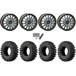 EFX MotoRavage XL 32x10-15 (8ply) Radial Tires on System 3 Offroad SB-8 Brushed Grey Beadlock Wheels