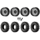 EFX MotoSlayer 37x10.5-24 Tires on MSA Coil Gloss Black Milled (24x10) Forged Wheels