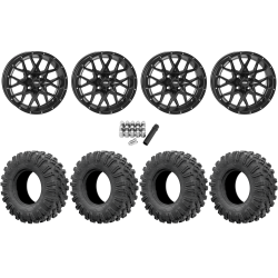 EFX MotoRavage 30x10-15 (8ply) Radial Tires on ITP Hurricane Satin Black Wheels