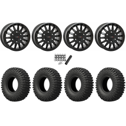 EFX MotoCrusher 32x10-15 Tires on SB-8 Matte Black Beadlock Wheels