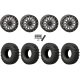 EFX MotoCrusher 37x10-15 Tires on SB-6 Gunmetal Grey Beadlock Wheels