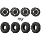 EFX MotoCrusher 37x10-15 Tires on SB-6 Matte Black Beadlock Wheels