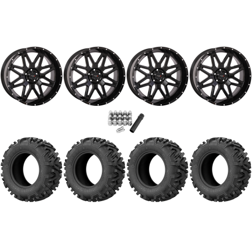 EFX MotoMTC 34x10-20 Tires on System 3 Offroad ST-7 Gloss Black Wheels EFX MotoMTC 34x10-20 Tires on System 3 Offroad ST-7 Gloss Black Wheels