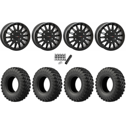 EFX MotoRally 28x10-15 Tires on SB-8 Matte Black Beadlock Wheels