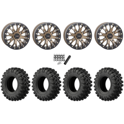 EFX MotoRavage XL 32x10-15 (8ply) Radial Tires on System 3 Offroad SB-4 Bronze Beadlock Wheels