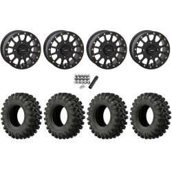 EFX MotoRavage XL 32x10-15 (8ply) Radial Tires on System 3 Offroad SB-5 Matte Black Beadlock Wheels