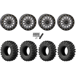 EFX MotoRavage XL 32x10-15 (8ply) Radial Tires on System 3 Offroad SB-6 Gunmetal Grey Beadlock Wheels