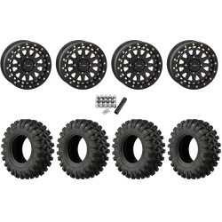 EFX MotoRavage XL 32x10-15 (8ply) Radial Tires on System 3 Offroad SB-6 Matte Black Beadlock Wheels