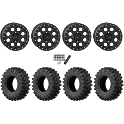 EFX MotoRavage XL 32x10-15 (8ply) Radial Tires on System 3 Offroad SB-7 Matte Black Beadlock Wheels