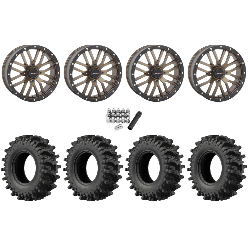 EFX MotoSlayer 33x9.5-20 Tires on System 3 Offroad ST-3 Bronze Wheels, complete kit