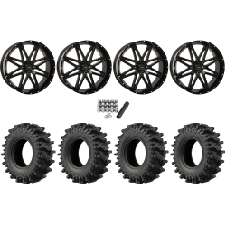 EFX MotoSlayer 40x10.5-24 Tires on System 3 Offroad ST-7 Gloss Black (24x9) Wheels