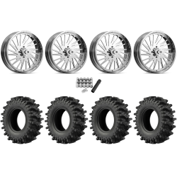 EFX MotoSlayer 45x10.5-24 Tires on KG1 Forged KU038 Javelin Polished Wheels