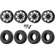 EFX Motoclaw 33x10-20 Tires on System 3 Offroad ST-7 Gloss Black Milled Wheels