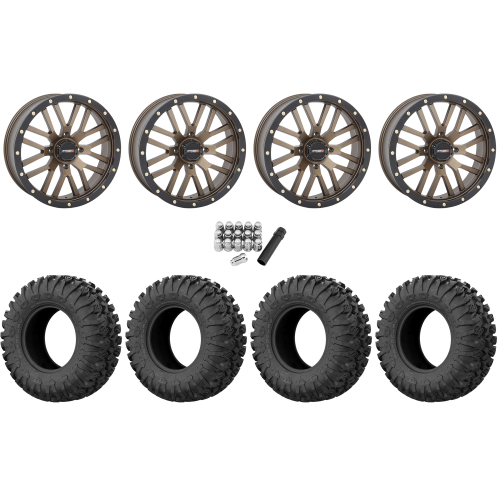 EFX Motoclaw 35x10-20 Tires on System 3 Offroad ST-3 Bronze Wheels EFX Motoclaw 35x10-20 Tires on System 3 Offroad ST-3 Bronze Wheels