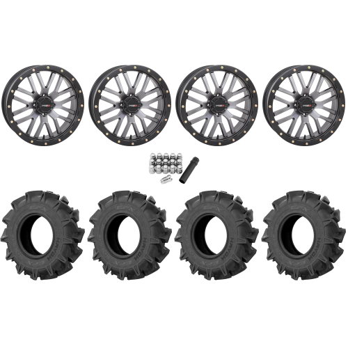 EFX Motohavok 33x8.5-20 Tires on System 3 Offroad ST-3 Matte Gunmetal Wheels