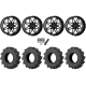 EFX Motohavok 35x8.5-20 Tires on System 3 Offroad ST-7 Gloss Black Milled Wheels