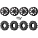 EFX Motohavok 35x8.5-20 Tires on System 3 Offroad ST-7 Gloss Black Wheels