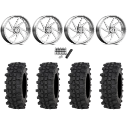 Frontline ACP 33x9.5-20 Tires on American Force K02 Sonic Polished Forged Wheels