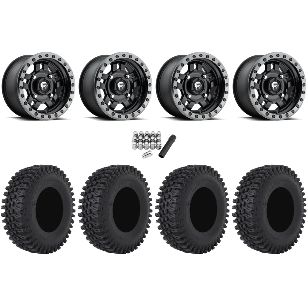 Frontline BDC 30x10-14 Tires on Fuel Anza Matte Black Wheels, complete kit