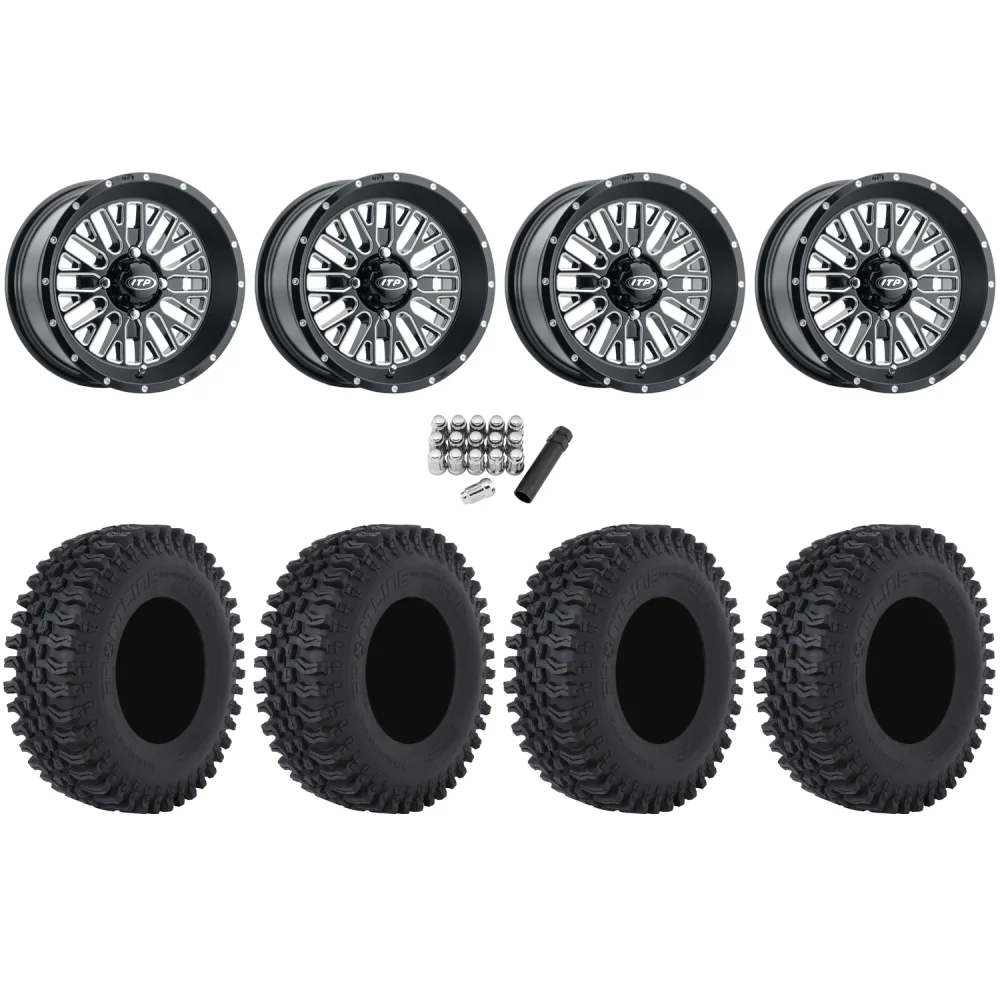Frontline BDC 32x10-14 Tires on ITP Momentum Wheels, complete kit