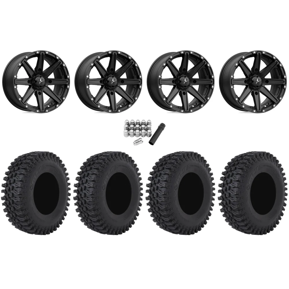 Frontline BDC 35x10-15 Tires on MSA M33 Clutch Wheels, complete kit
