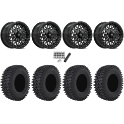 Frontline BDC 32x10-15 Tires on MSA M53 Bolo Gloss Black Milled Beadlock Wheels