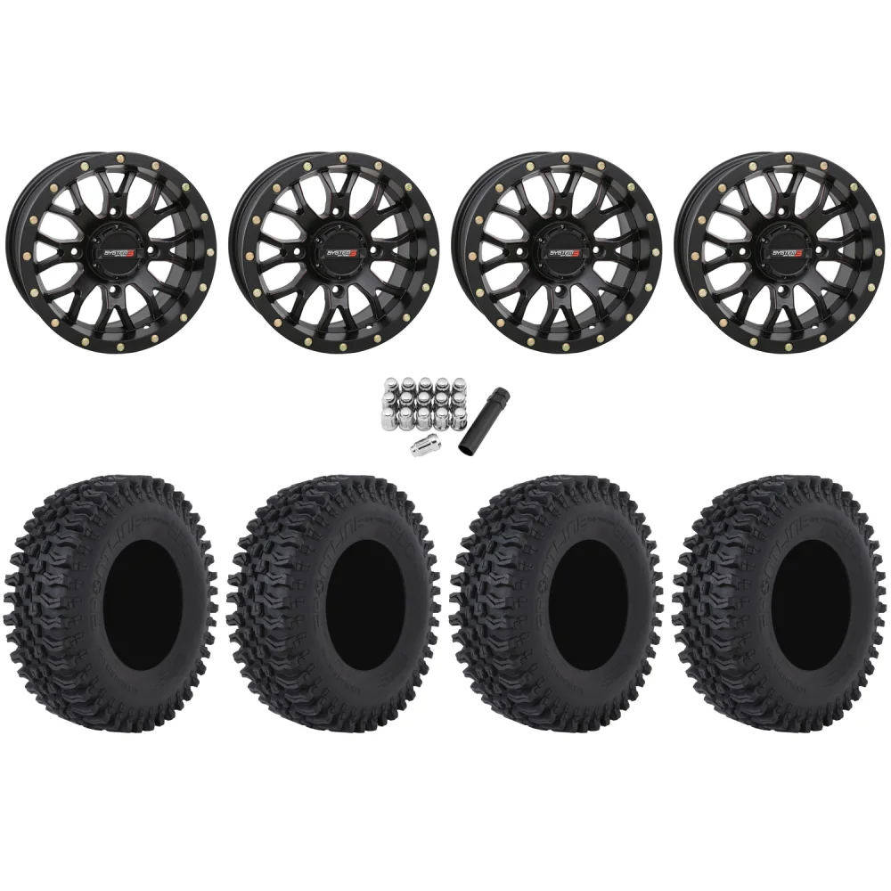 Frontline BDC 32x10-14 Tires on ST-3 Matte Black Wheels, complete kit