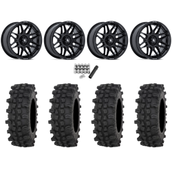 Frontline ACP 28x10-14 Tires on MSA M52 Radar Gloss Black Wheels