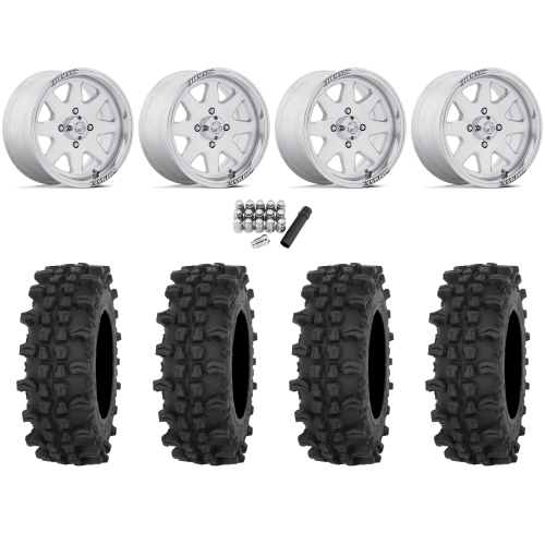 Frontline ACP 28x10-14 Tires on MSA M54 Spark Polished Wheels