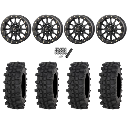 Frontline ACP 32x10-15 Tires on Frontline 223 Matte Black Beadlock Wheels Frontline ACP 32x10-15 Tires on Frontline 223 Matte Black Beadlock Wheels