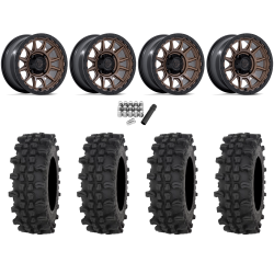 Frontline ACP 32x10-15 Tires on Fuel Piston Matte Bronze Wheels