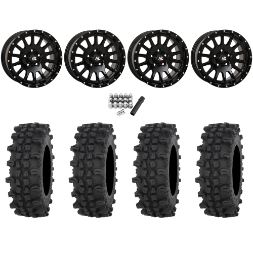 Frontline ACP 32x10-15 Tires on High Lifter HL25 Gloss Black Wheels