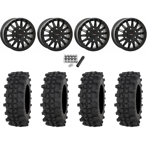 Frontline ACP 32x10-15 Tires on SB-8 Matte Black Beadlock Wheels