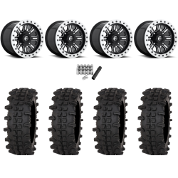 Frontline ACP 33x12-15 (10ply) Tires on Fuel Hardline Gloss Black Milled (15x10) Beadlock Wheels