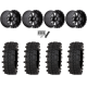 Frontline ACP 33x12-15 (10ply) Tires on Fuel Maverick Matte Black Milled (15x10) Wheels