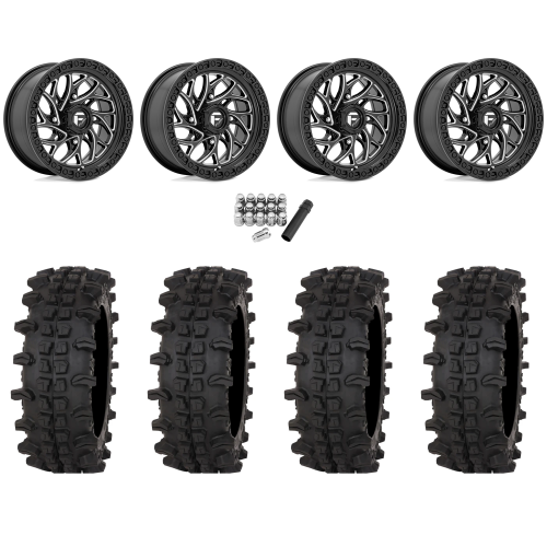 Frontline ACP 33x12-15 (10ply) Tires on Fuel Runner Gloss Black Milled (15x10) Wheels