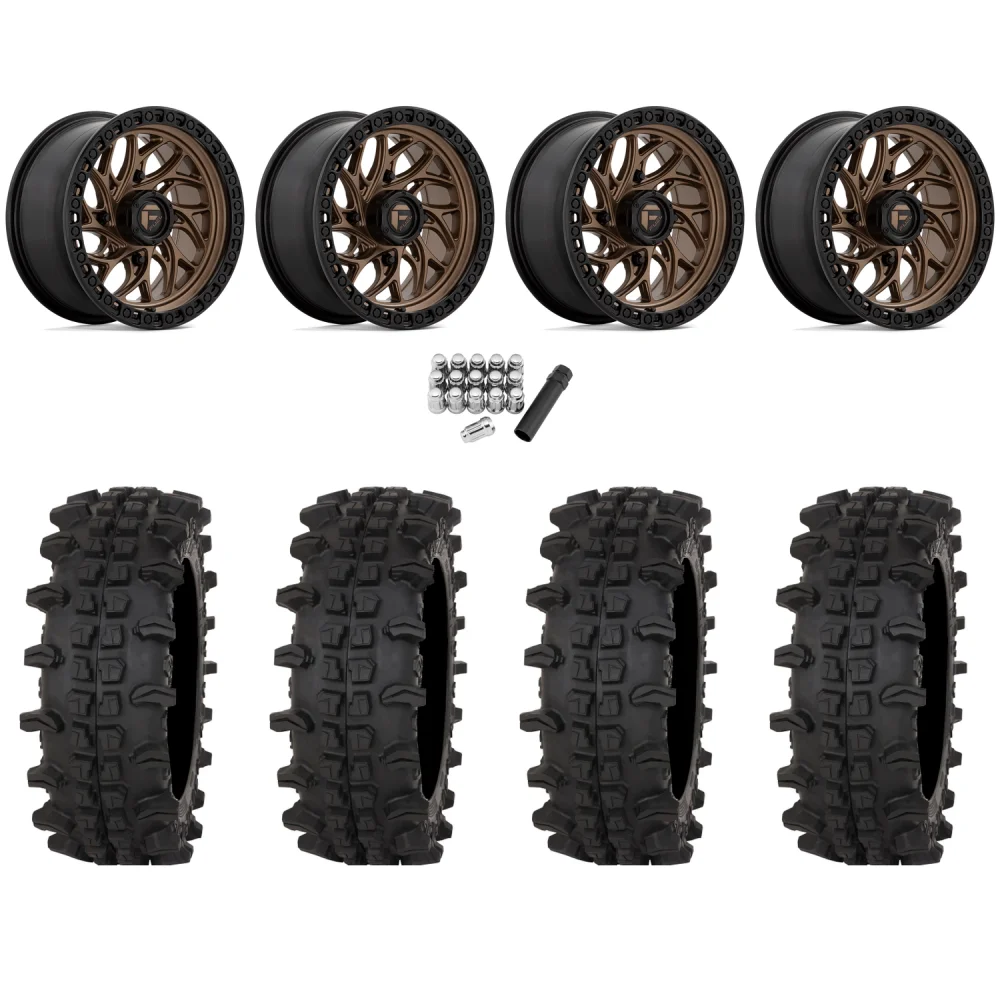 Frontline ACP 33x12-15 (10ply) Tires on Fuel Runner Matte Bronze (15x10) Wheels, complete kit