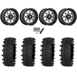 Frontline ACP 33x12-15 (10ply) Tires on Fuel Scepter Gloss Black Milled (15x10) Forged Wheels