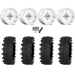 Frontline ACP 33x12-15 (10ply) Tires on Fuel Scepter Polished (15x10) Forged Wheels